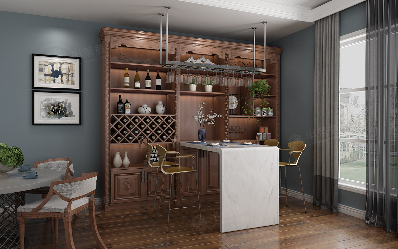半条鱼家居设计效果图——酒柜设计